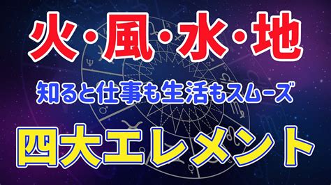 地火風水|12星座【4つのエレメント】火・土・風・水の意味や。